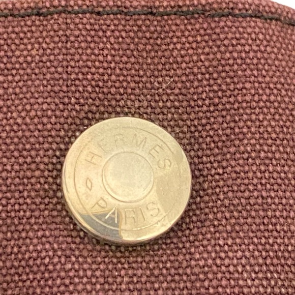 Hermes Paris Black/Plum Toile Fourre Tout Tote - Picture 6 of 11